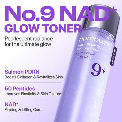 Numbuzin Number Nine Toner showing the unique shimmering violet pearlescent formula texture