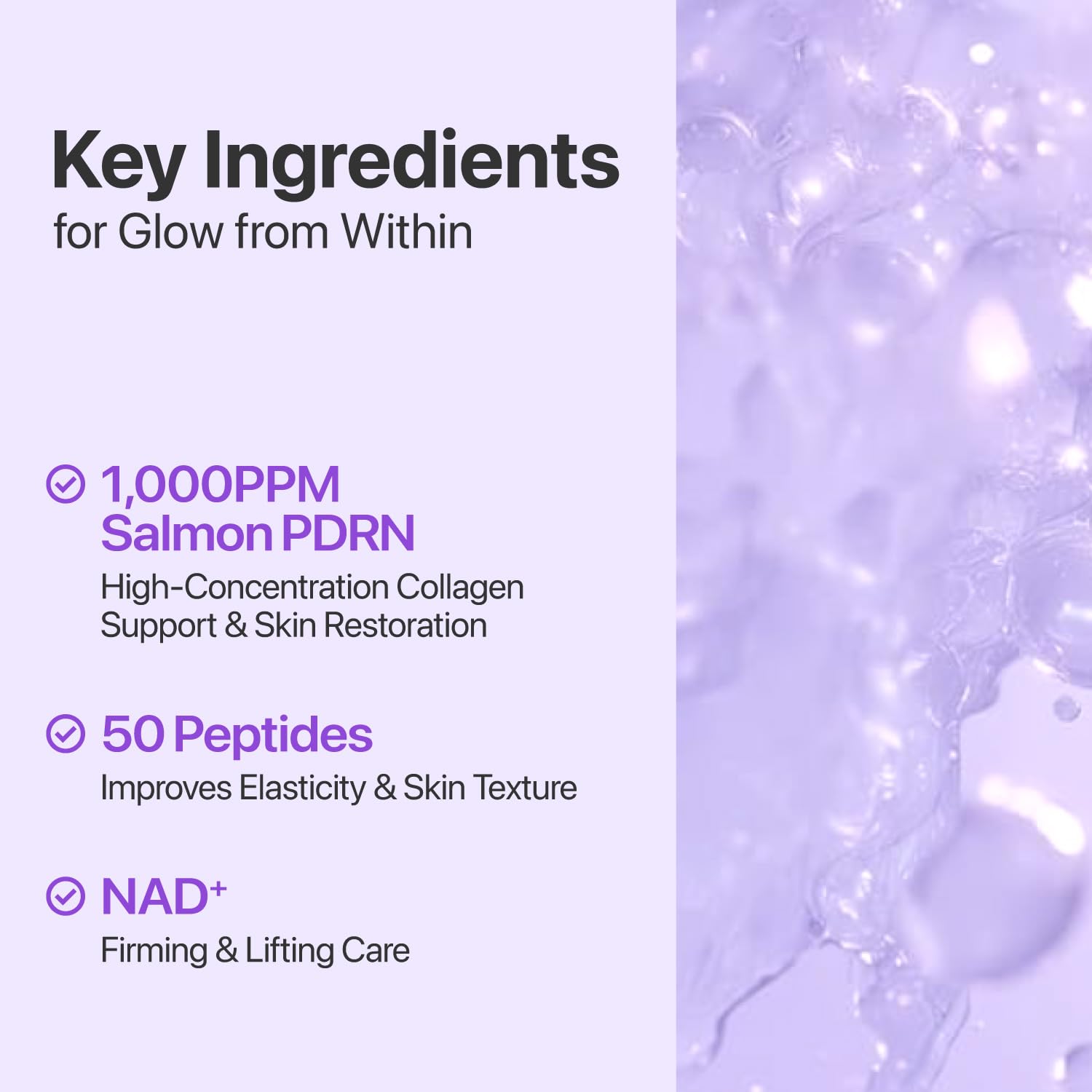 Hydrating and firming Korean toner bottle being held to display the five point zero seven fluid ounce size