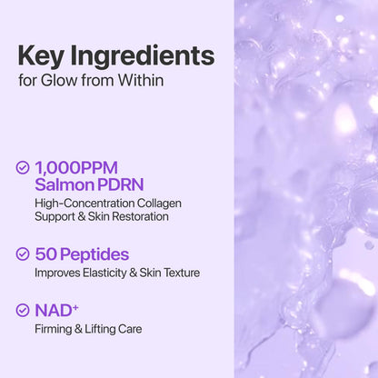 Hydrating and firming Korean toner bottle being held to display the five point zero seven fluid ounce size
