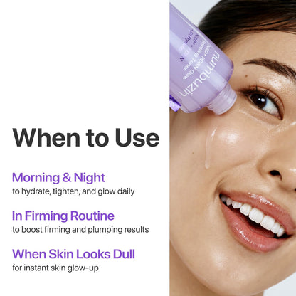 Authentic Numbuzin number nine glowing skin toner bottle next to its original protective outer box
