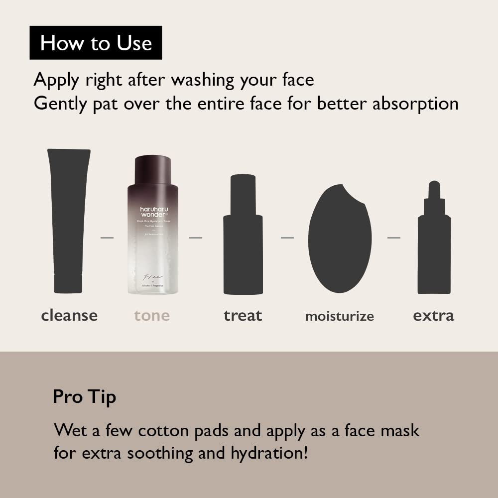Authentic USA imported HaruHaru black rice toner for glass skin