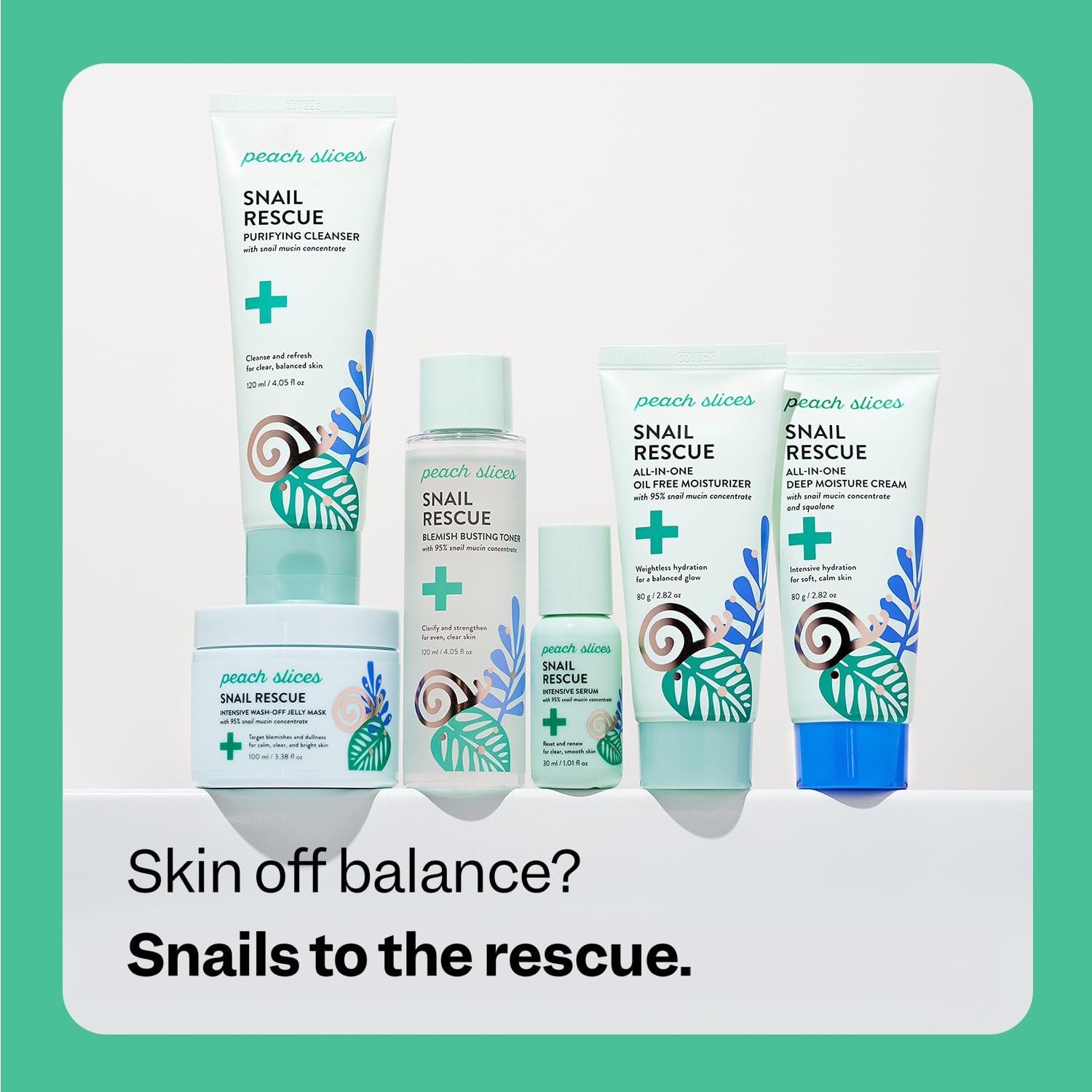 Peach Slices Snail Rescue Blemish Busting Toner clear liquid swatch demonstrating fast-absorbing hydration