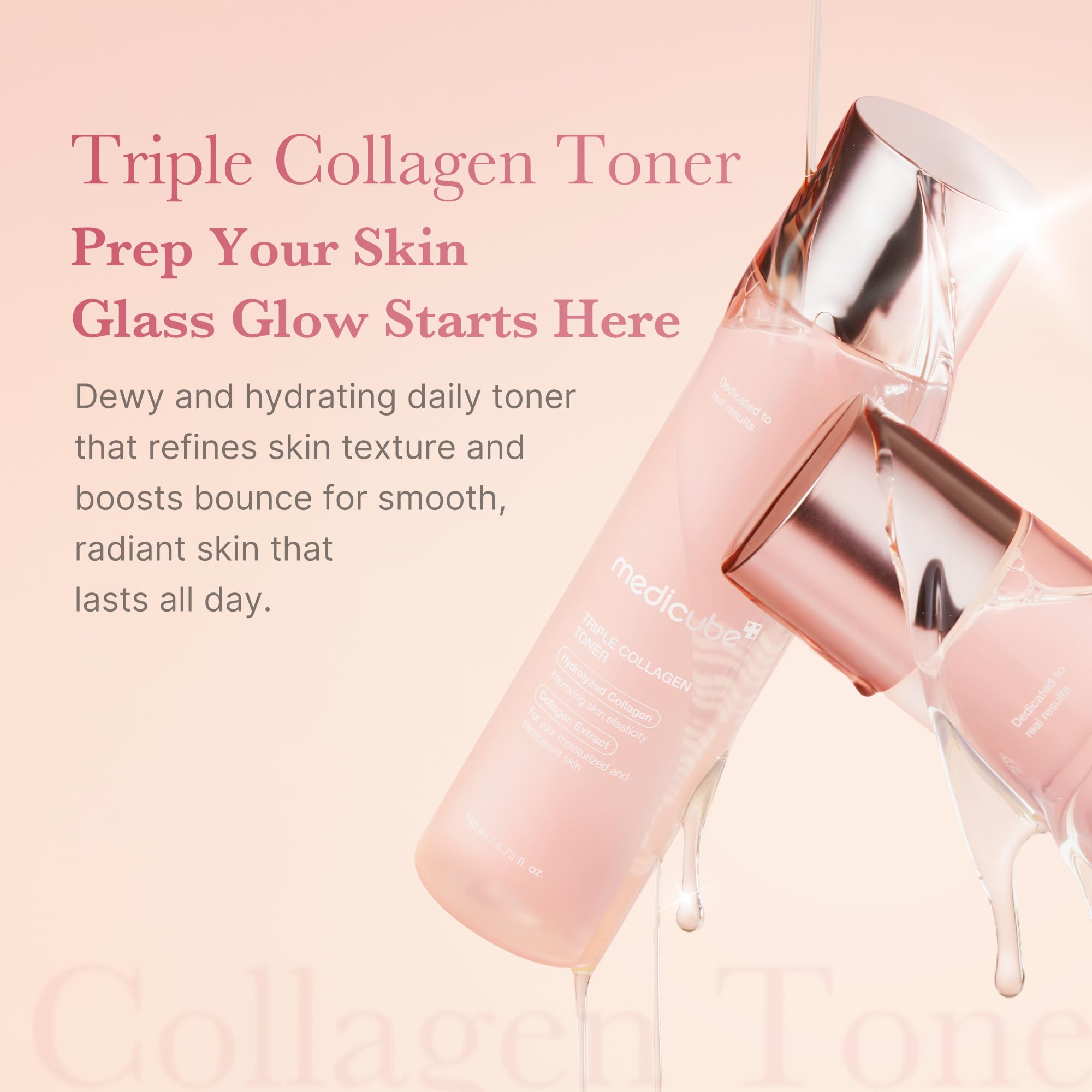 Medicube Mochi Skin Toner showing the liquid consistency for glass skin prep