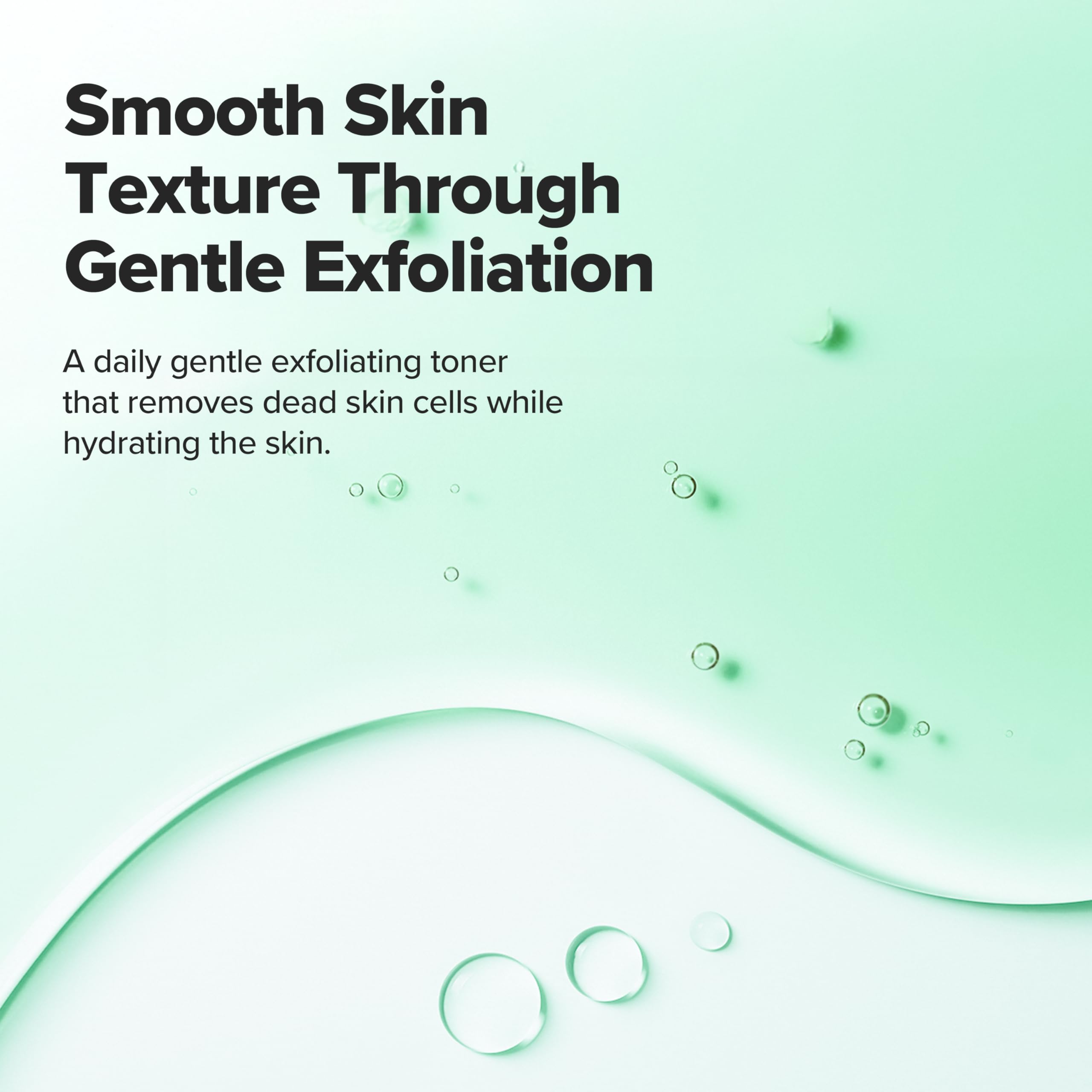 Clear liquid texture of Beauty of Joseon mild exfoliating salicylic acid toner on fingertips