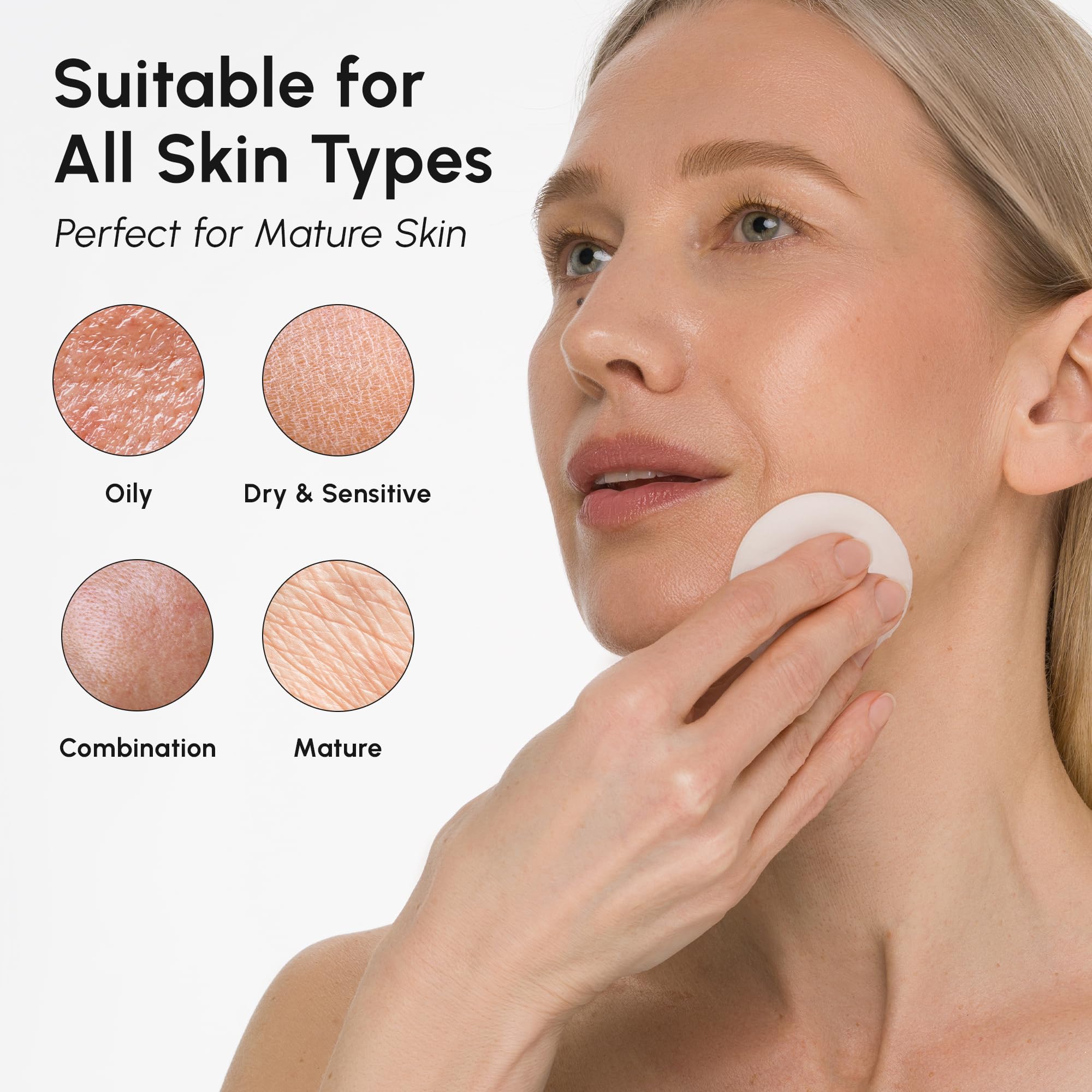 MAREE glycolic acid toner being applied to a cotton pad for Indian skincare routine