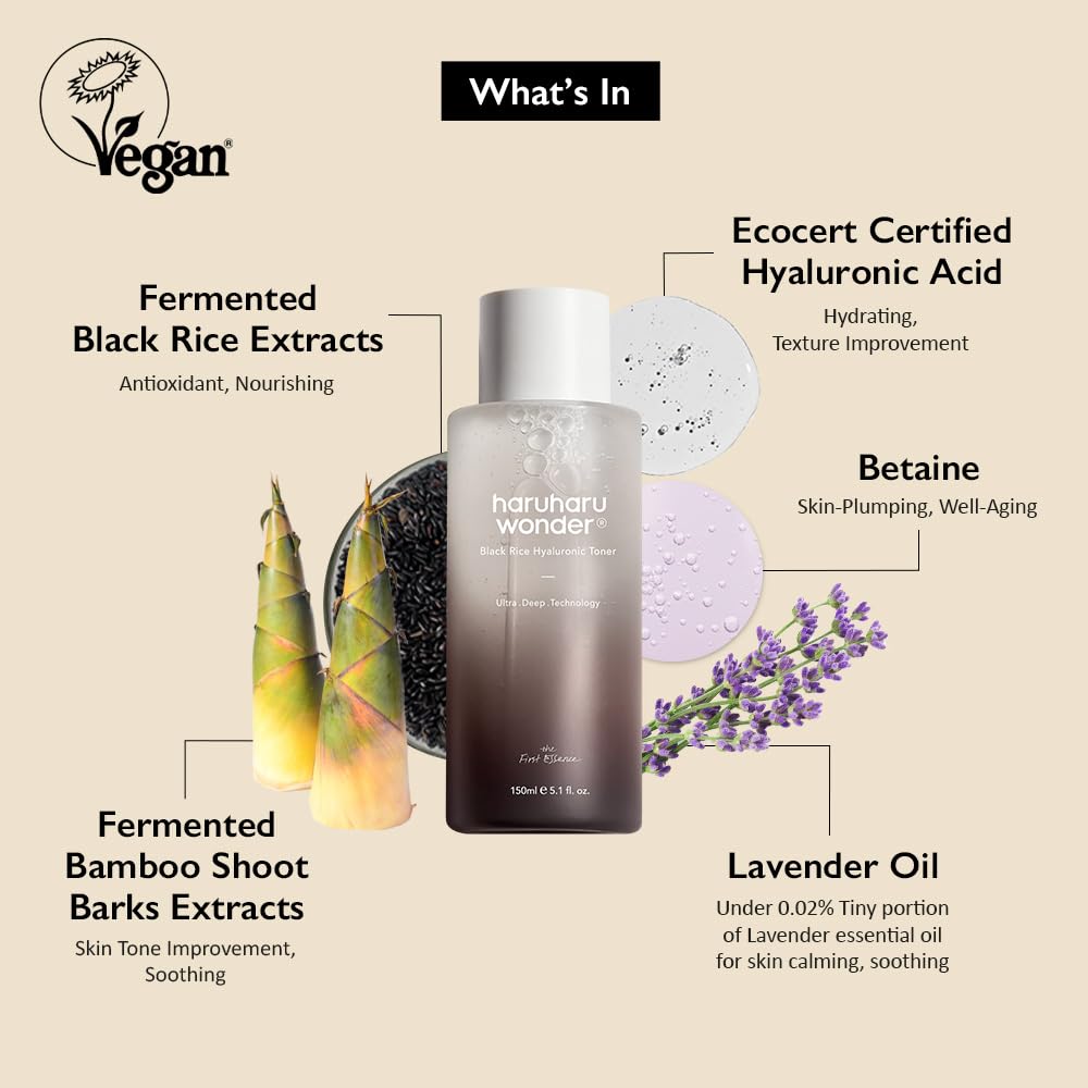 Haruharu Wonder Black Rice Hyaluronic Toner bottle design