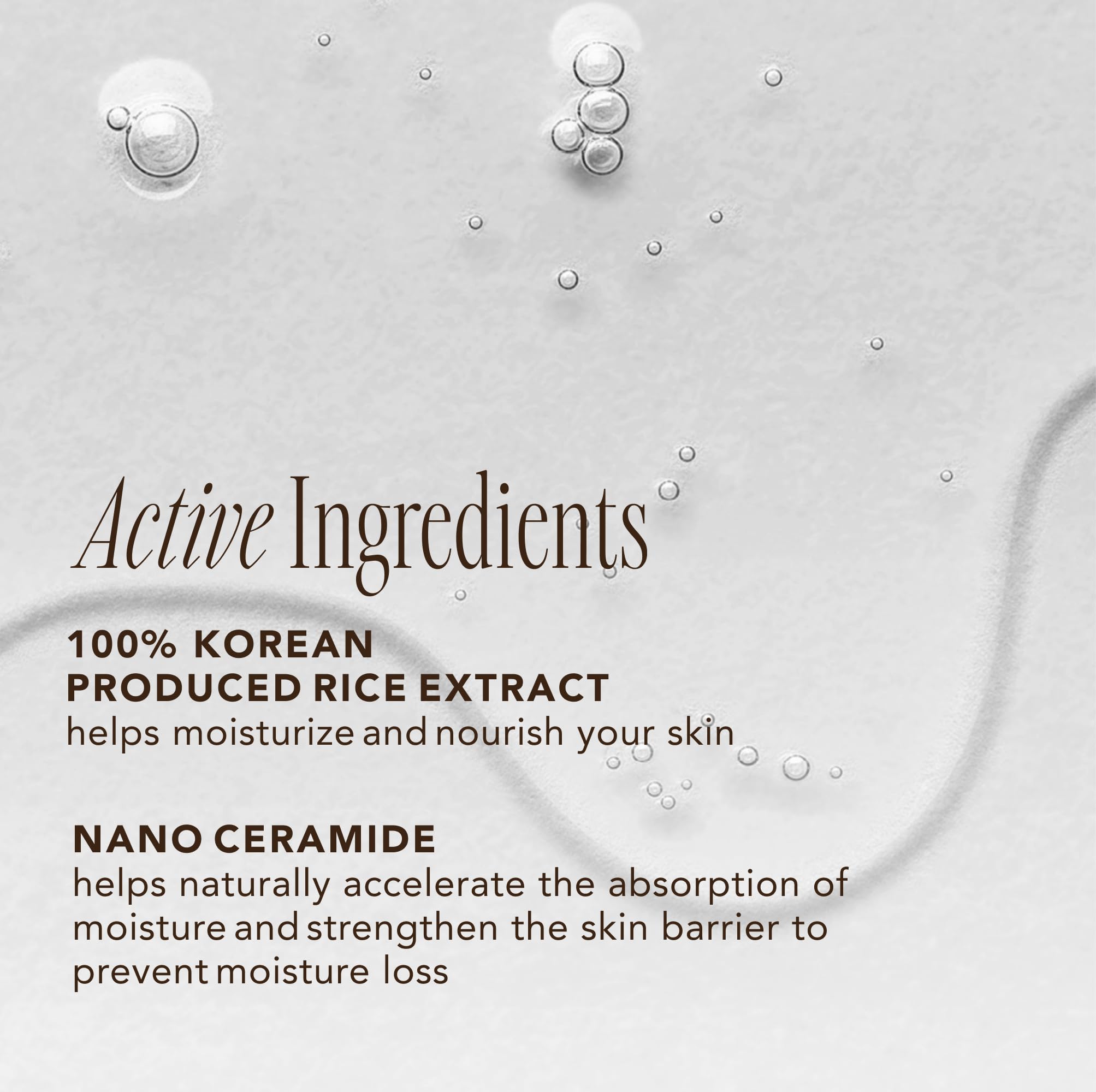 Close up of The Face Shop Rice and Ceramide toner packaging details