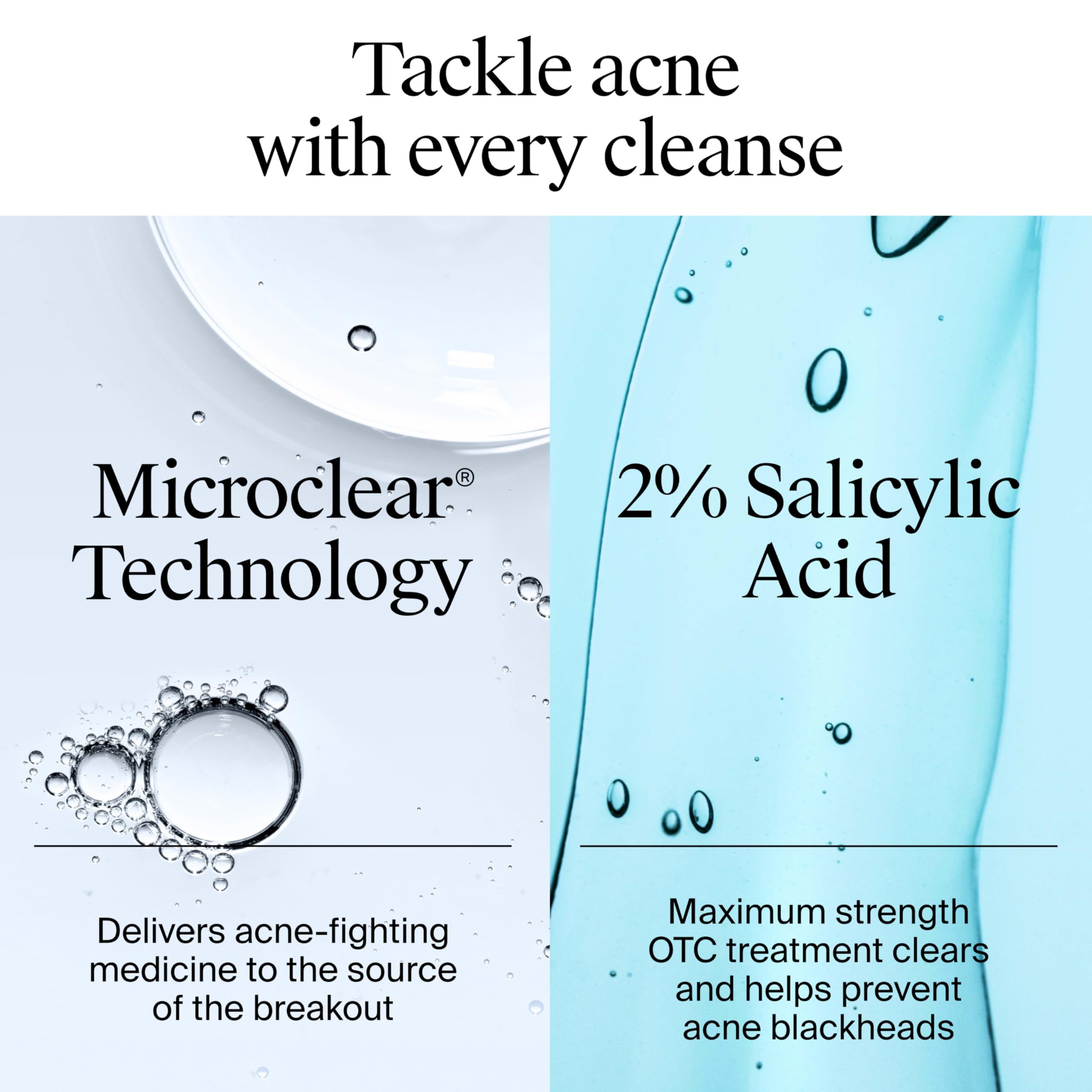 Neutrogena MicroClear technology acne toner bottle for blemish control