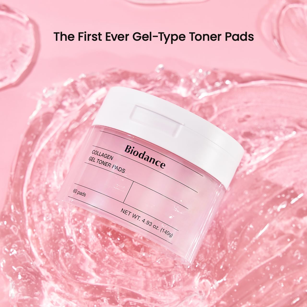 Biodance pore minimizing gel toner pads container showing 60 pre soaked sheets