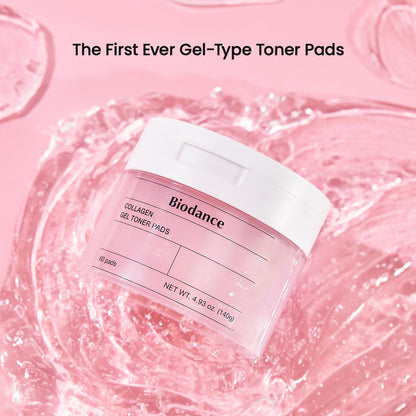 Biodance pore minimizing gel toner pads container showing 60 pre soaked sheets