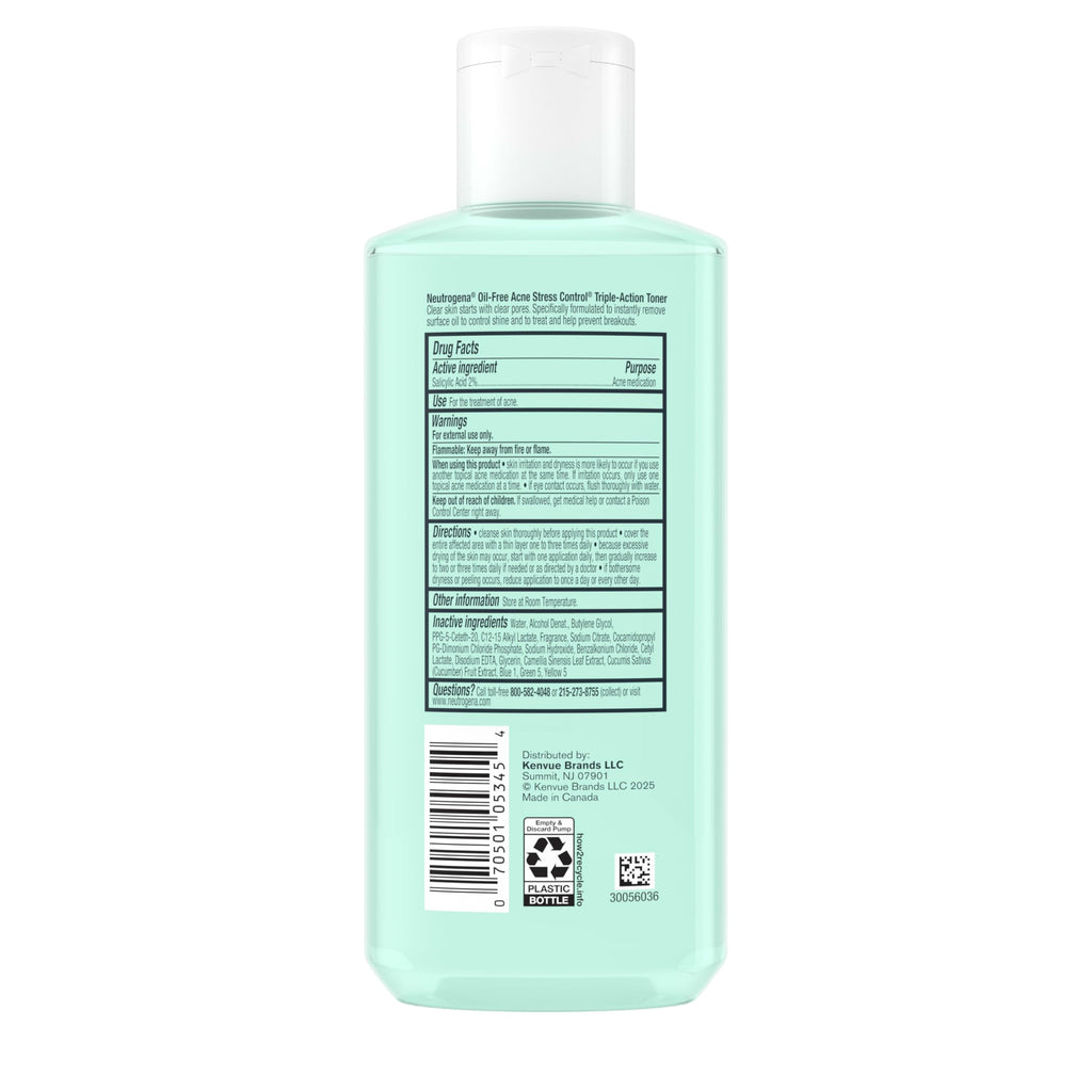 Imported USA Neutrogena oil eliminating facial toner liquid inside clear bottle