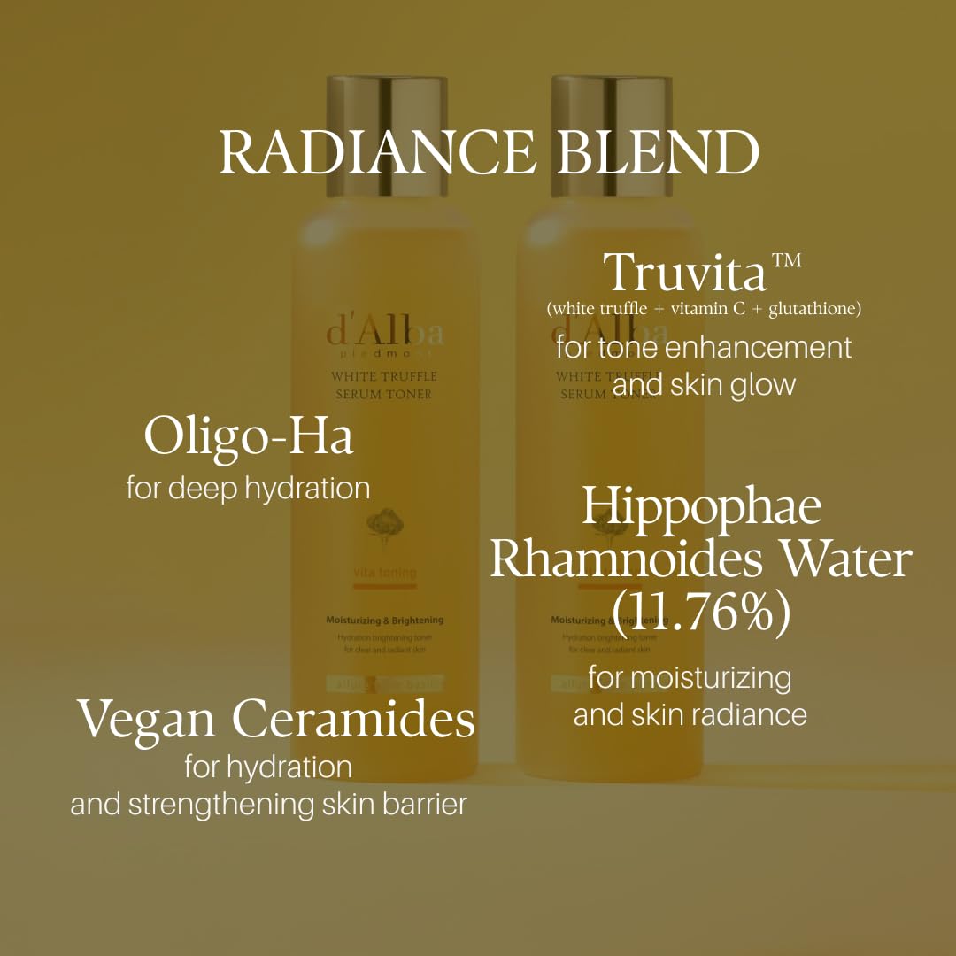 d'Alba White Truffle Vita Toning Serum Toner cap and dropper design for precise daily skincare application