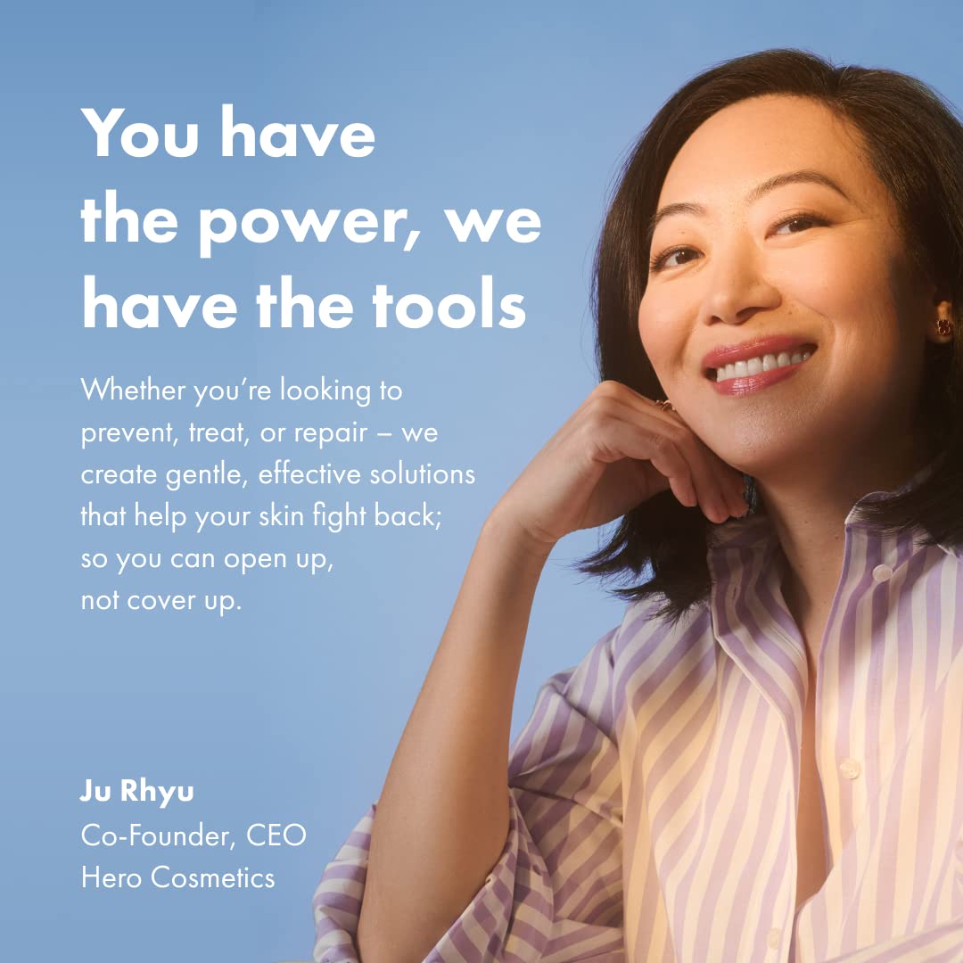Hero Cosmetics Pore Release daily acne treatment bottle placed alongside skincare essentials for a complete routine