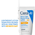 CeraVe Ultra-Light Moisturizing Lotion SPF 30 rear label details and ingredients