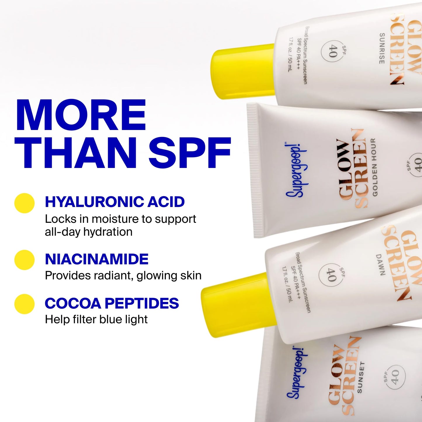 Supergoop! Glowscreen SPF 40 skincare benefits summary