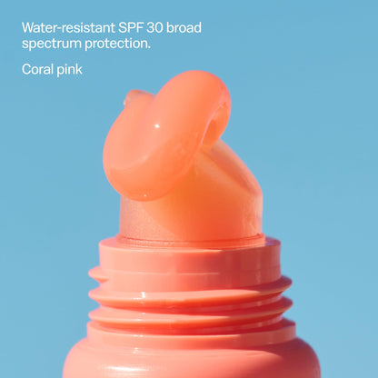 Sun Bum tinted lip balm showing coconut flavor and SPF 30 label