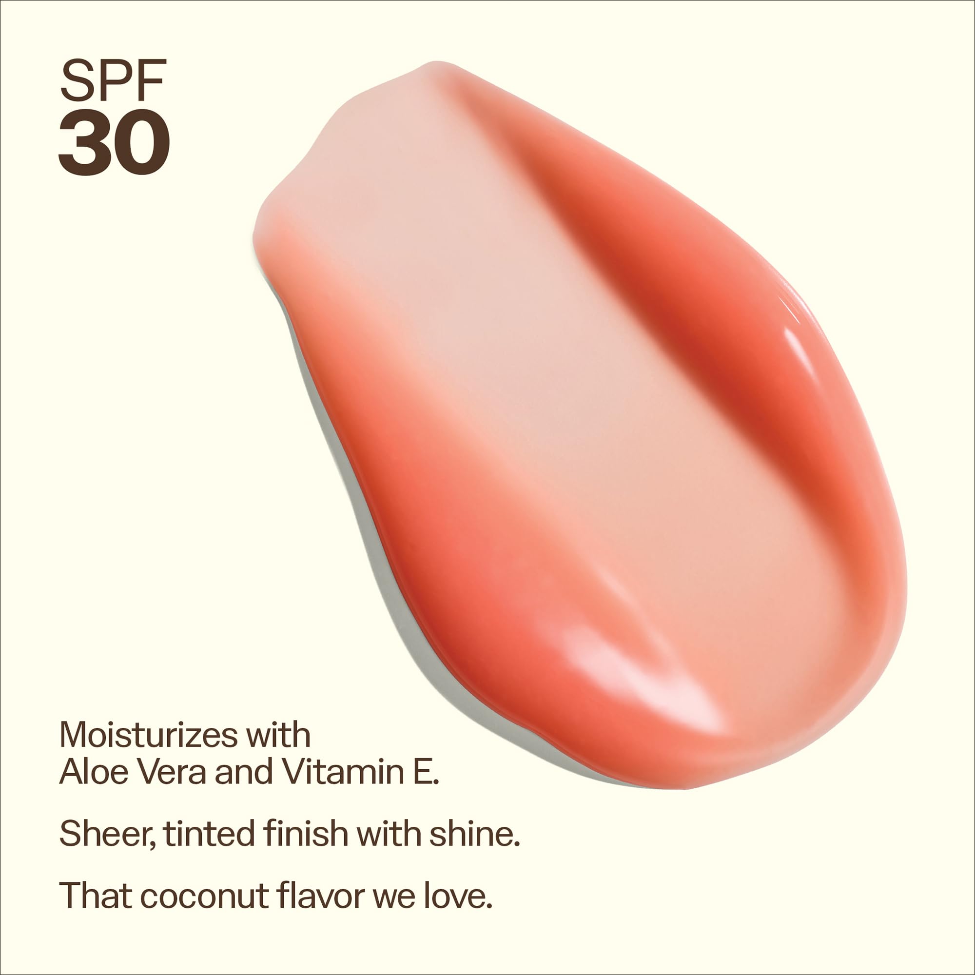 Close up of Sun Bum lip balm tube texture and tint