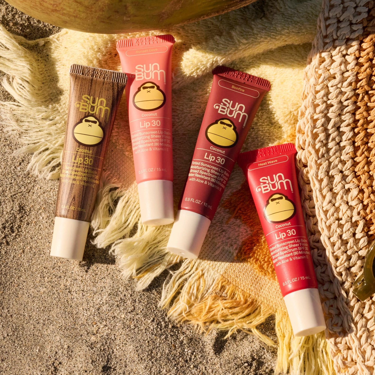 Travel sized Sun Bum SPF 30 lip balm tube
