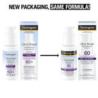 Neutrogena SPF 60 face serum bottle packaging