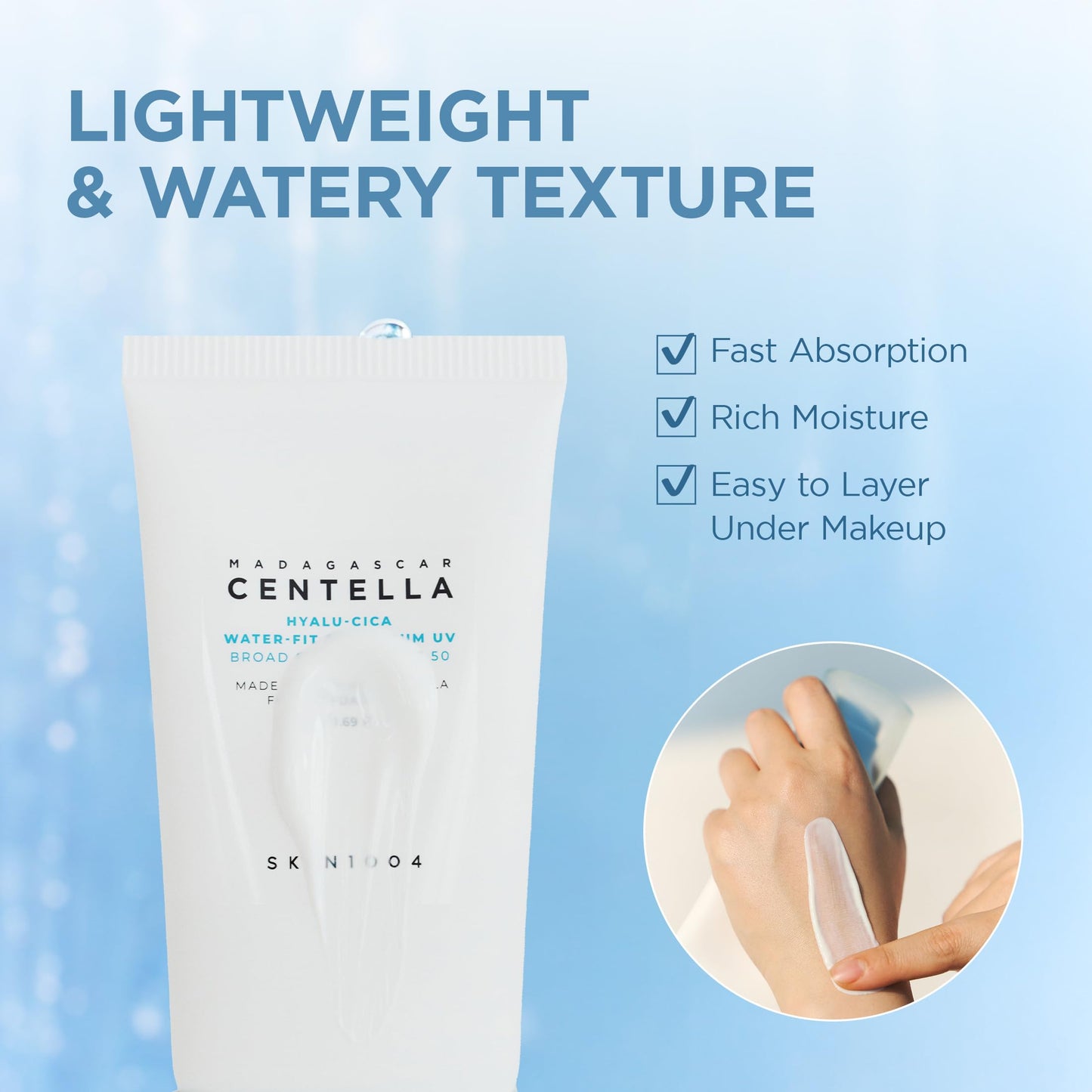 Side view of Skin1004 Madagascar Centella sun serum