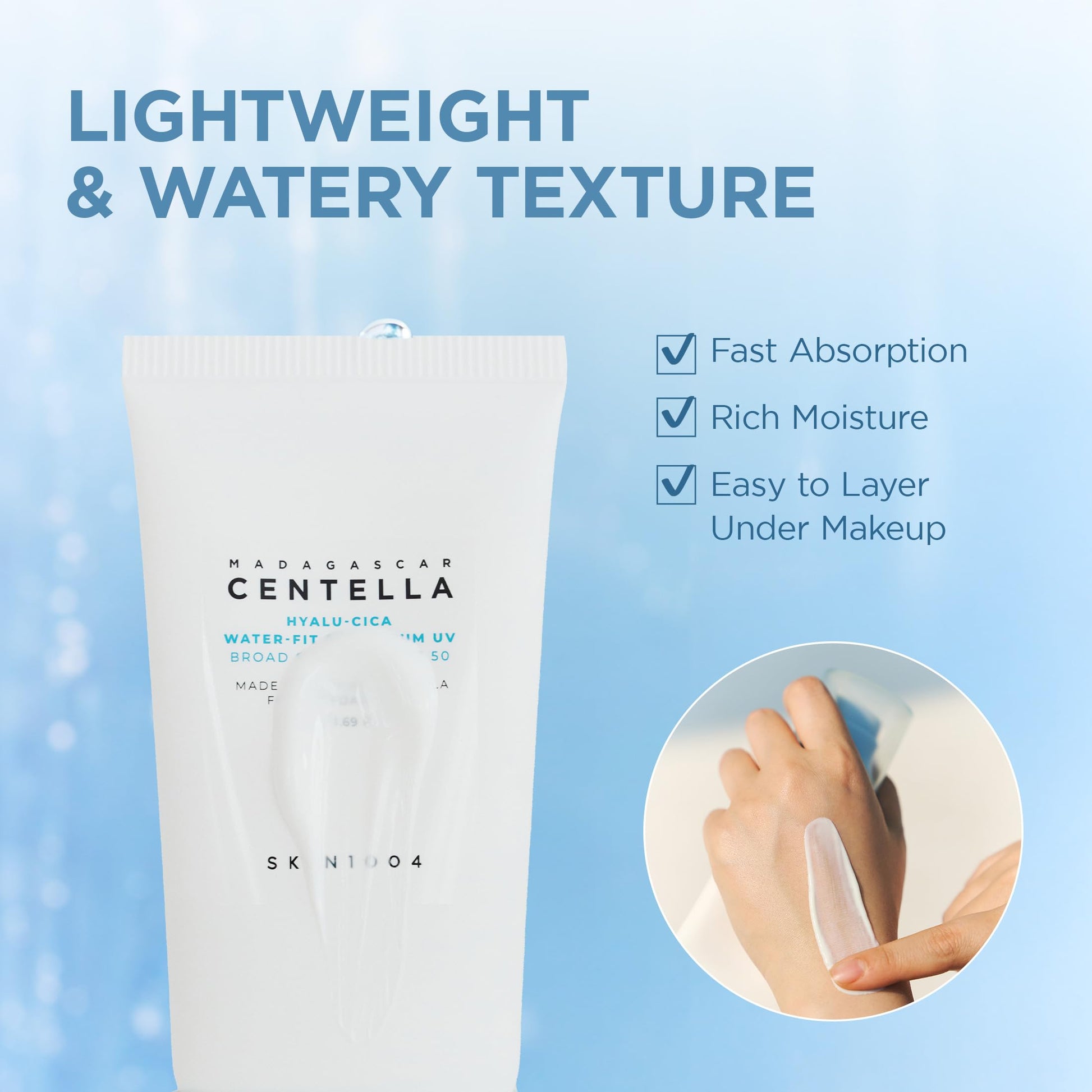 Side view of Skin1004 Madagascar Centella sun serum