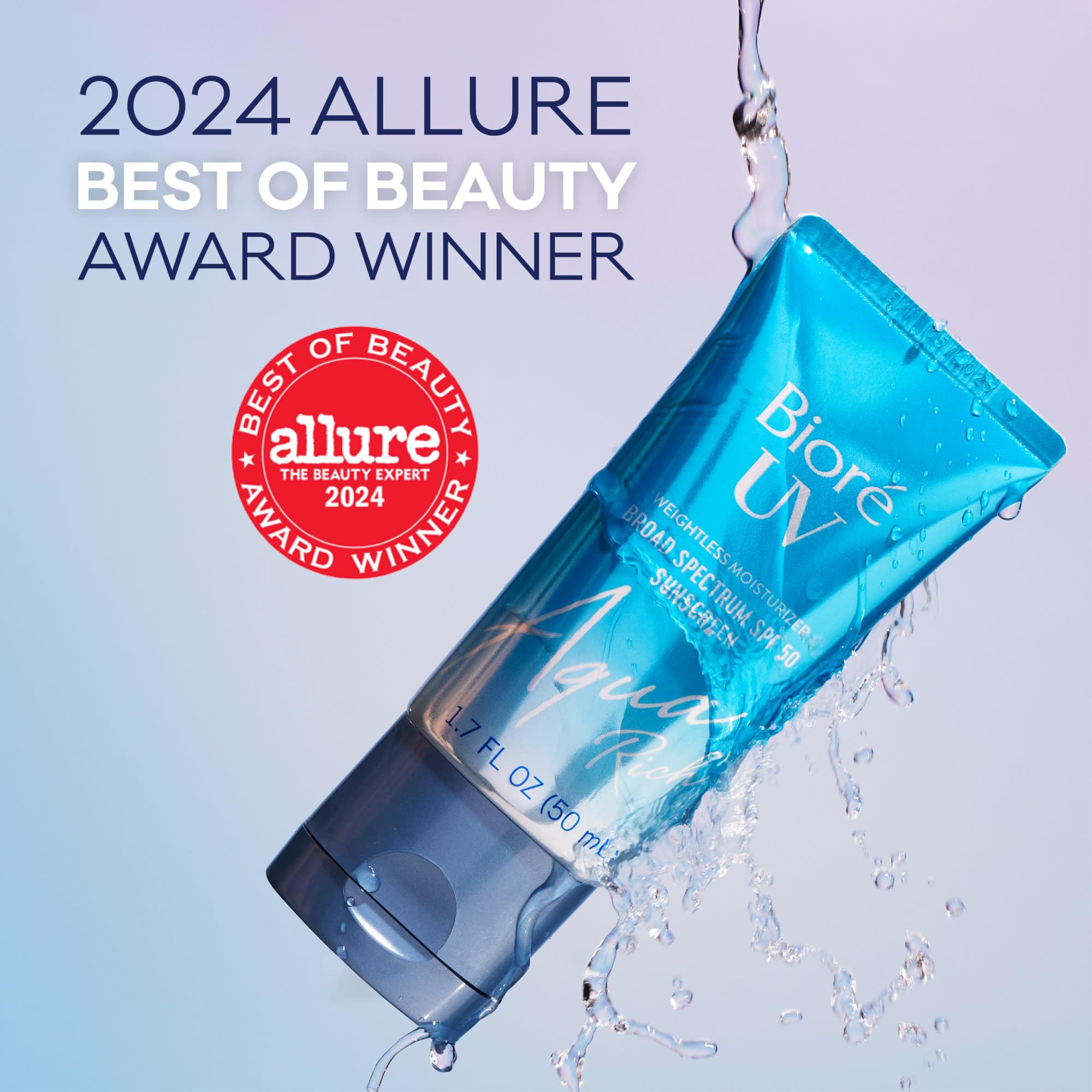 Bioré UV Aqua Rich SPF 50 moisturizer bottle packaging