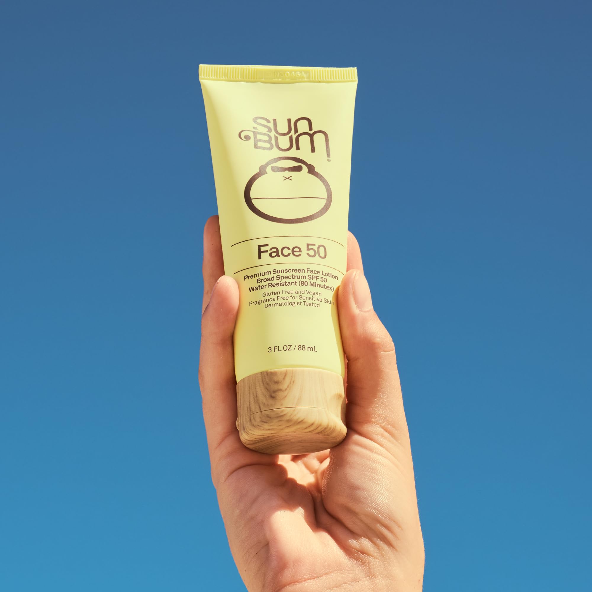Sun Bum face lotion 3 fluid ounce travel size packaging