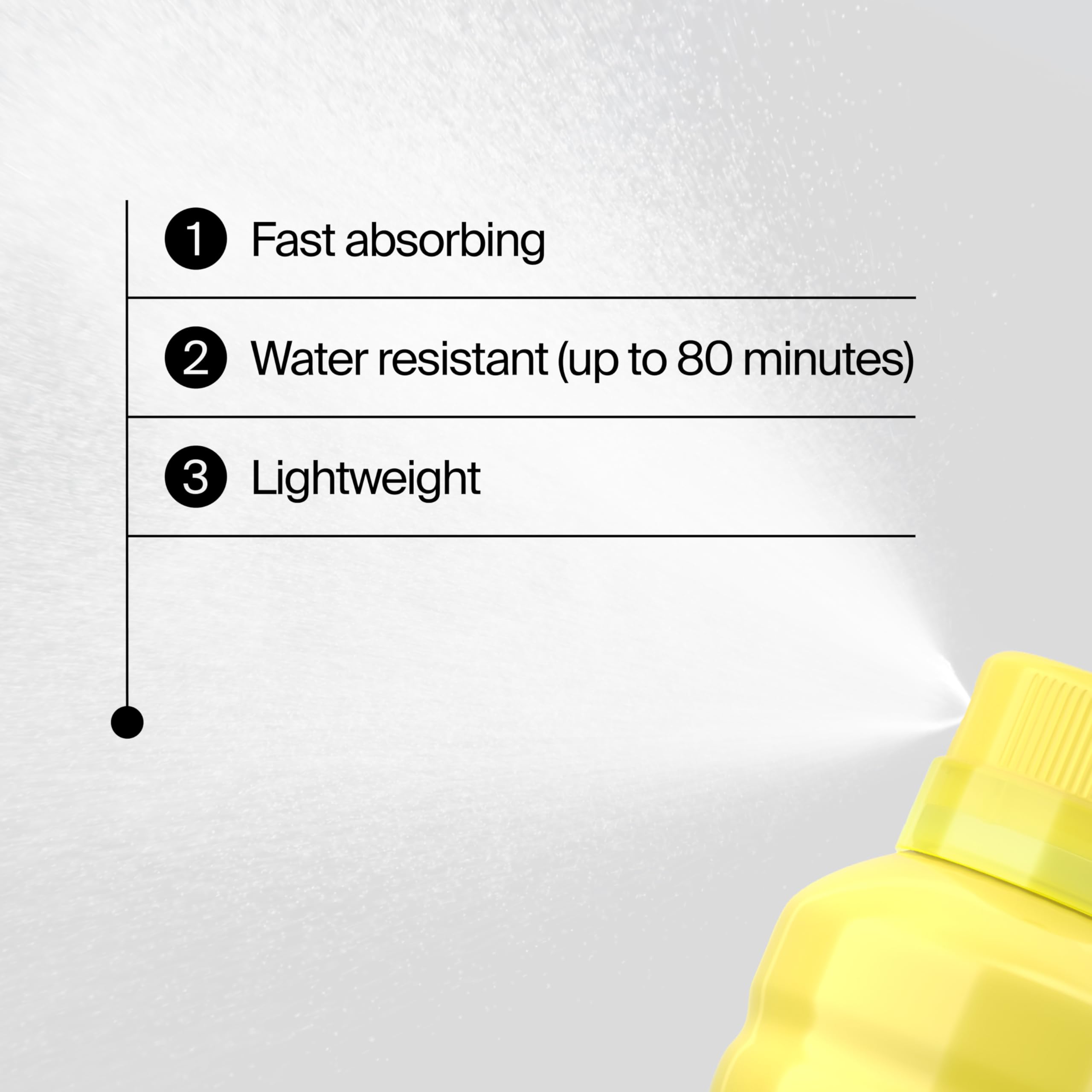Back view of Neutrogena sunscreen spray bottle with ingredients