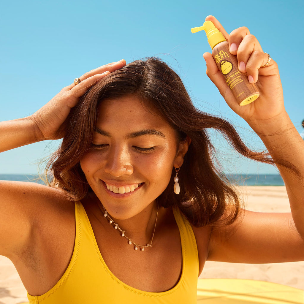 Sun Bum hair sunscreen spray cap and actuator design
