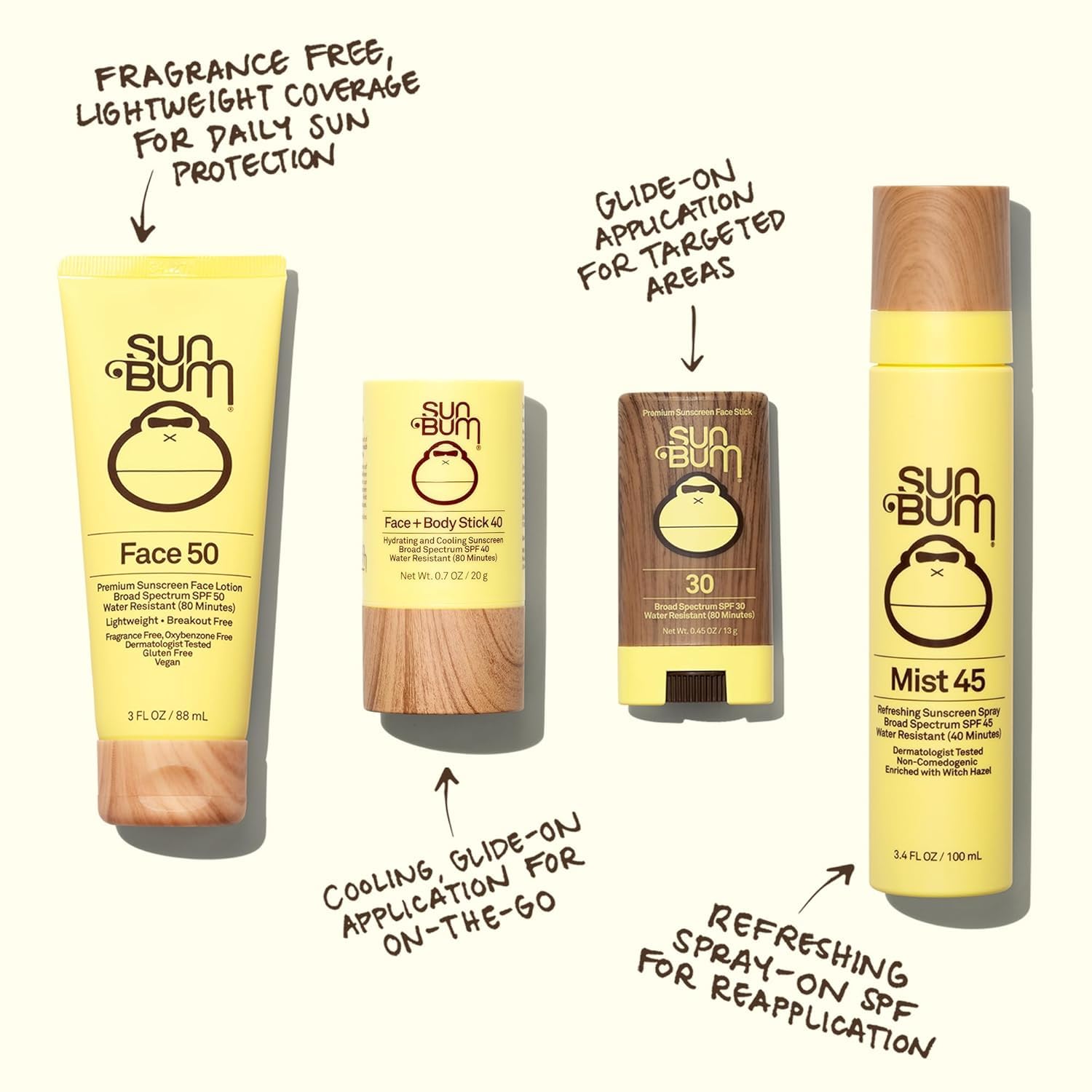 Sun Bum water resistant face sunscreen stick