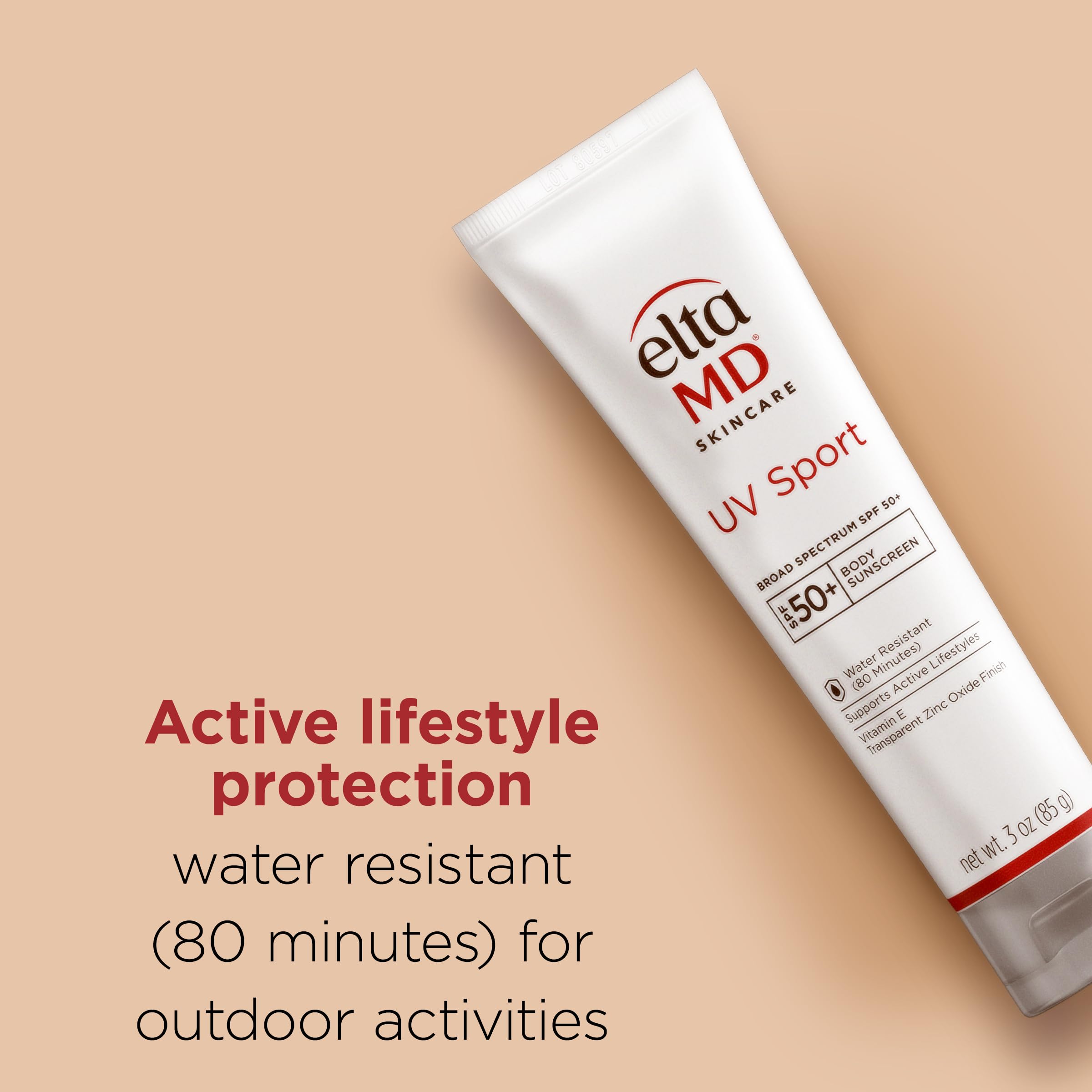 EltaMD UV Sport sunscreen texture on skin