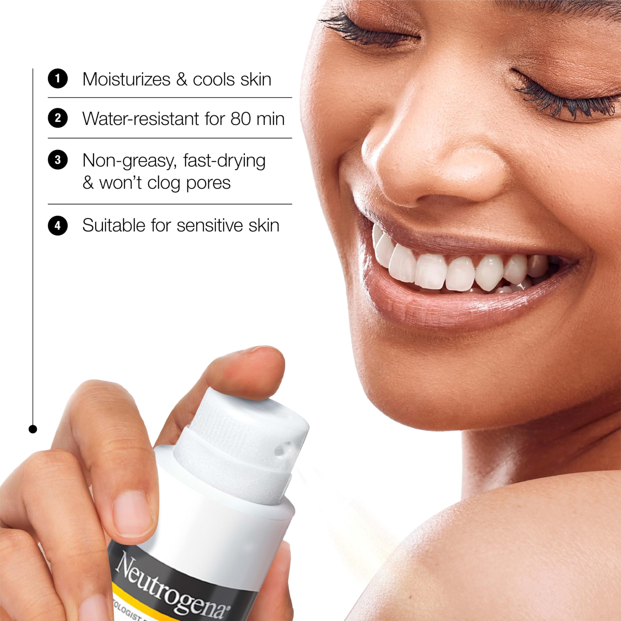 Neutrogena Clear Body SPF 50 spray bottle packaging details