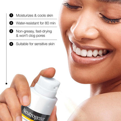 Neutrogena Clear Body SPF 50 spray bottle packaging details