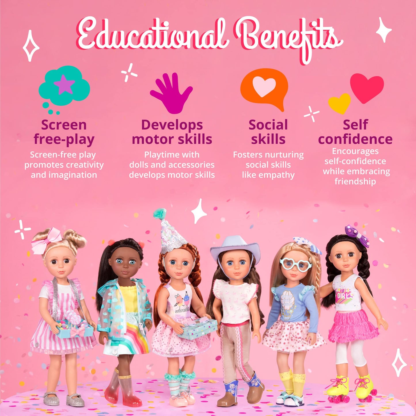 USA imported toy doll clothes package showing all four fashion pieces