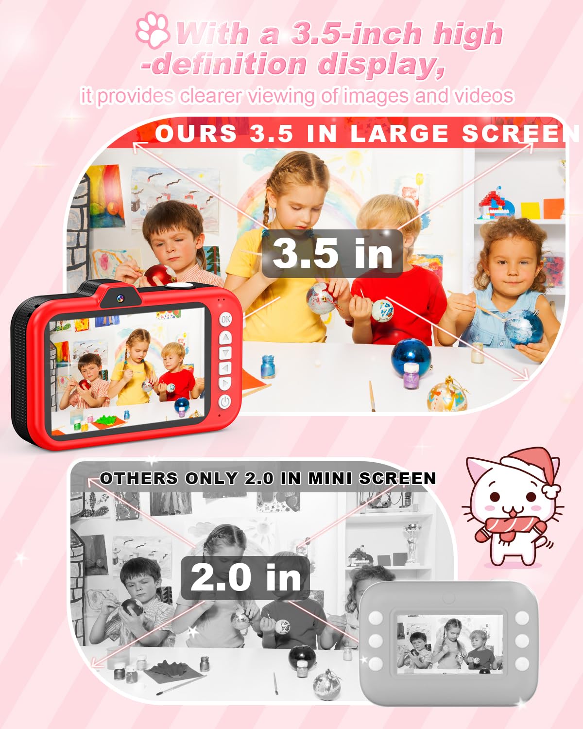 Uffylle high definition toddler camera demonstrating the manual ten times rotating zoom feature