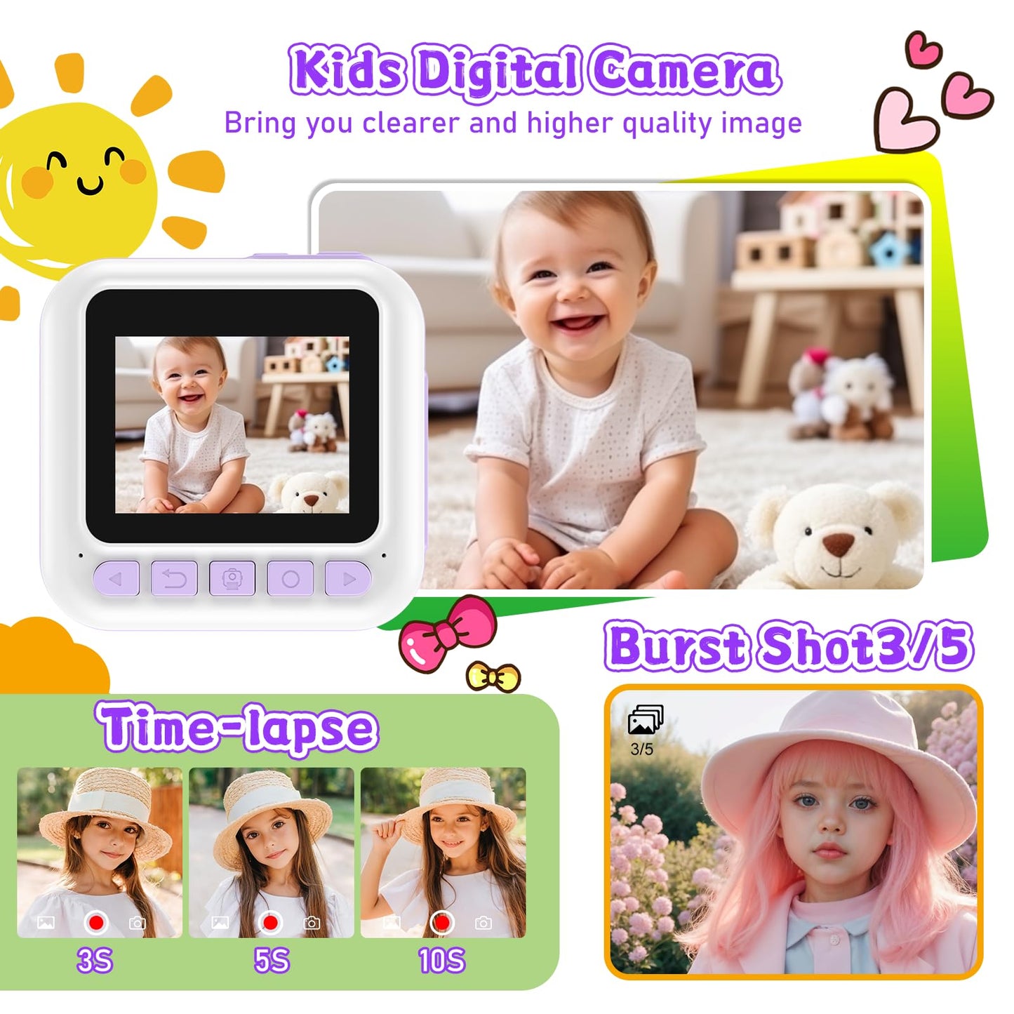 Dafotil portable toy camera printing a black and white photo