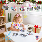 Mummed inkless portable camera with included neck strap and accessories unboxed