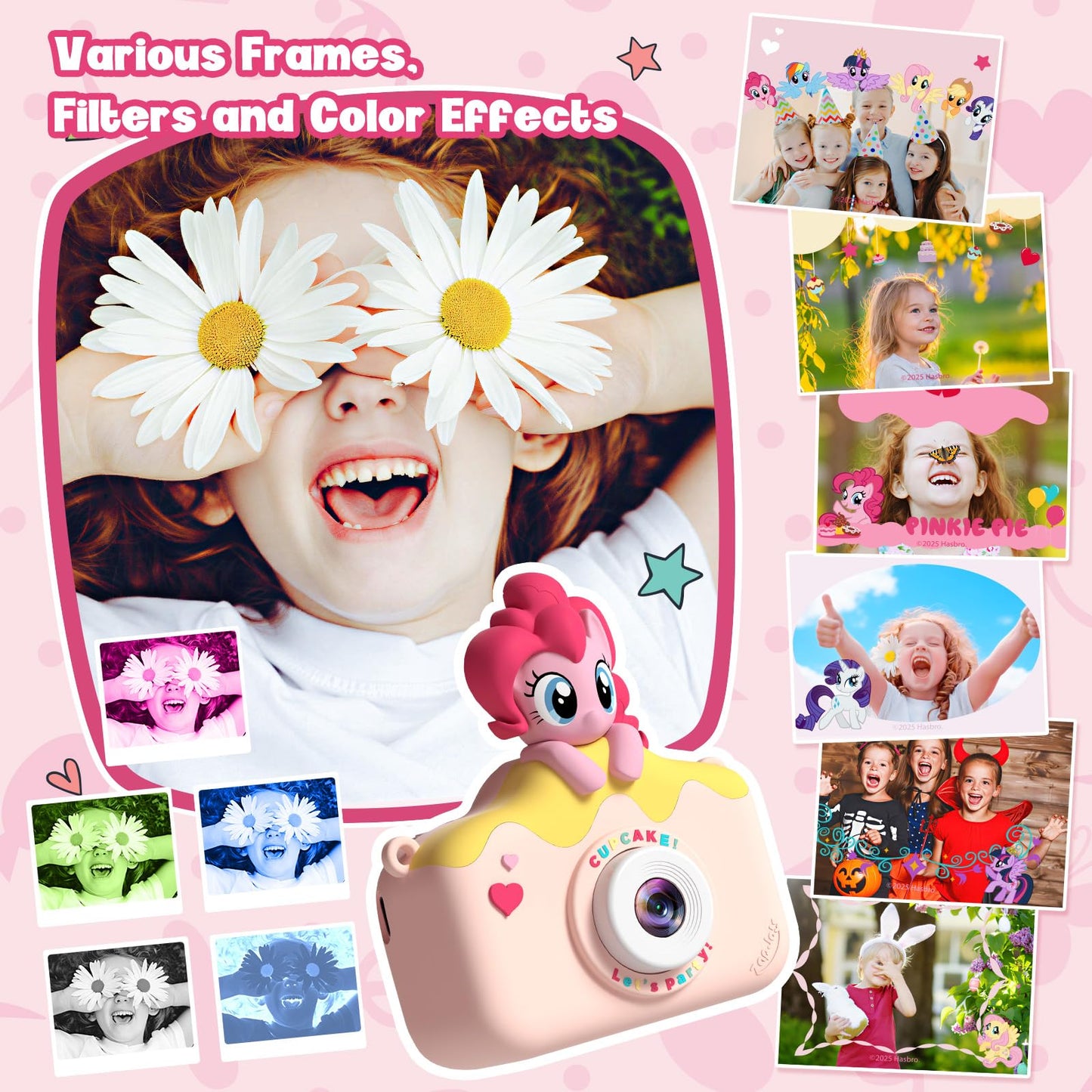 Imported children photographic device bundle with thirty two gigabyte memory card included