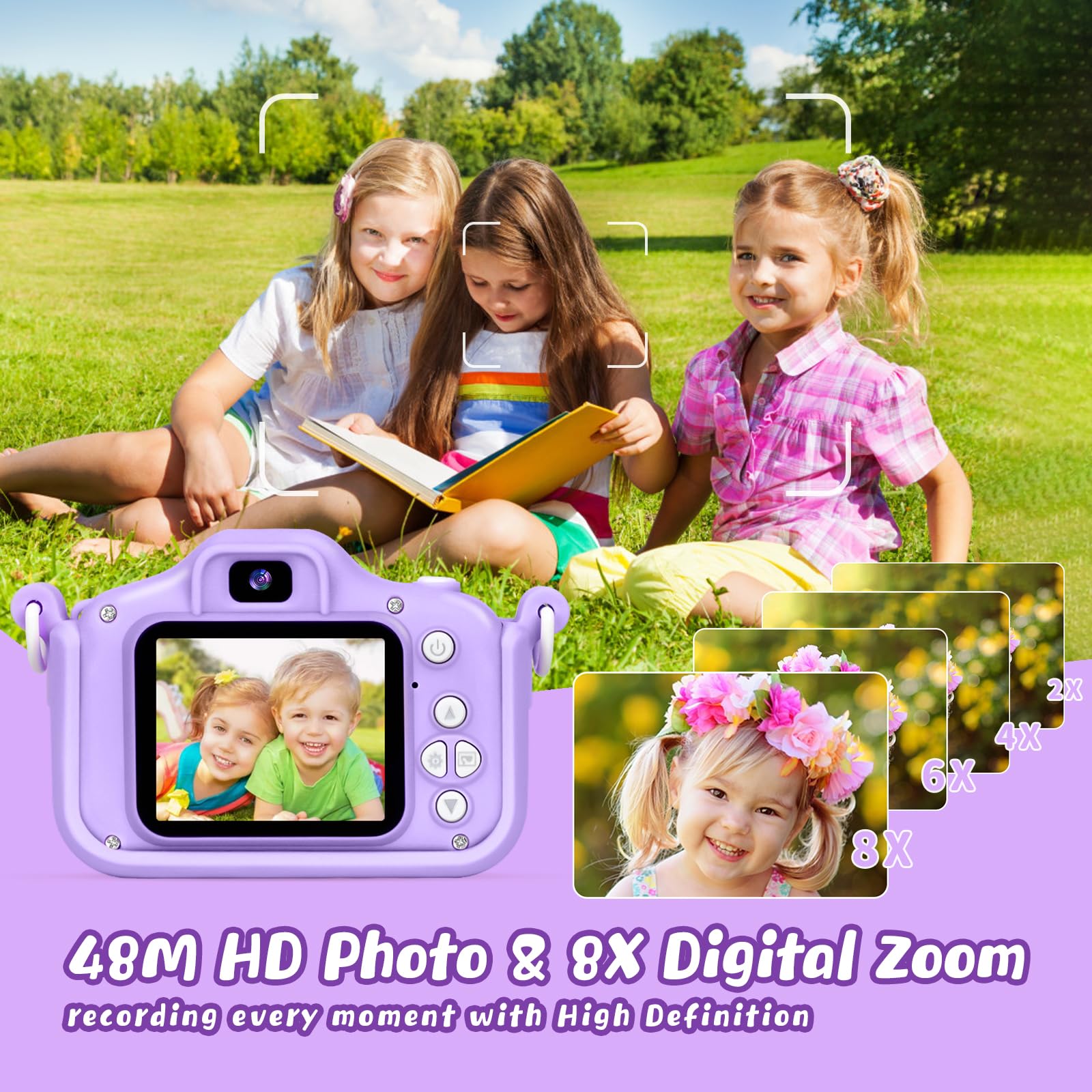 High definition children photography toy kit including thirty-two gigabyte memory card