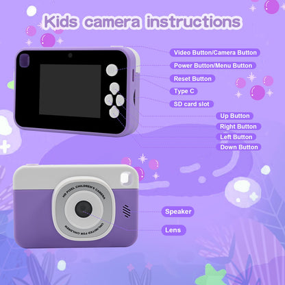 Exquisite gift box packaging containing the premium Fretrecy upgrade kids camera set