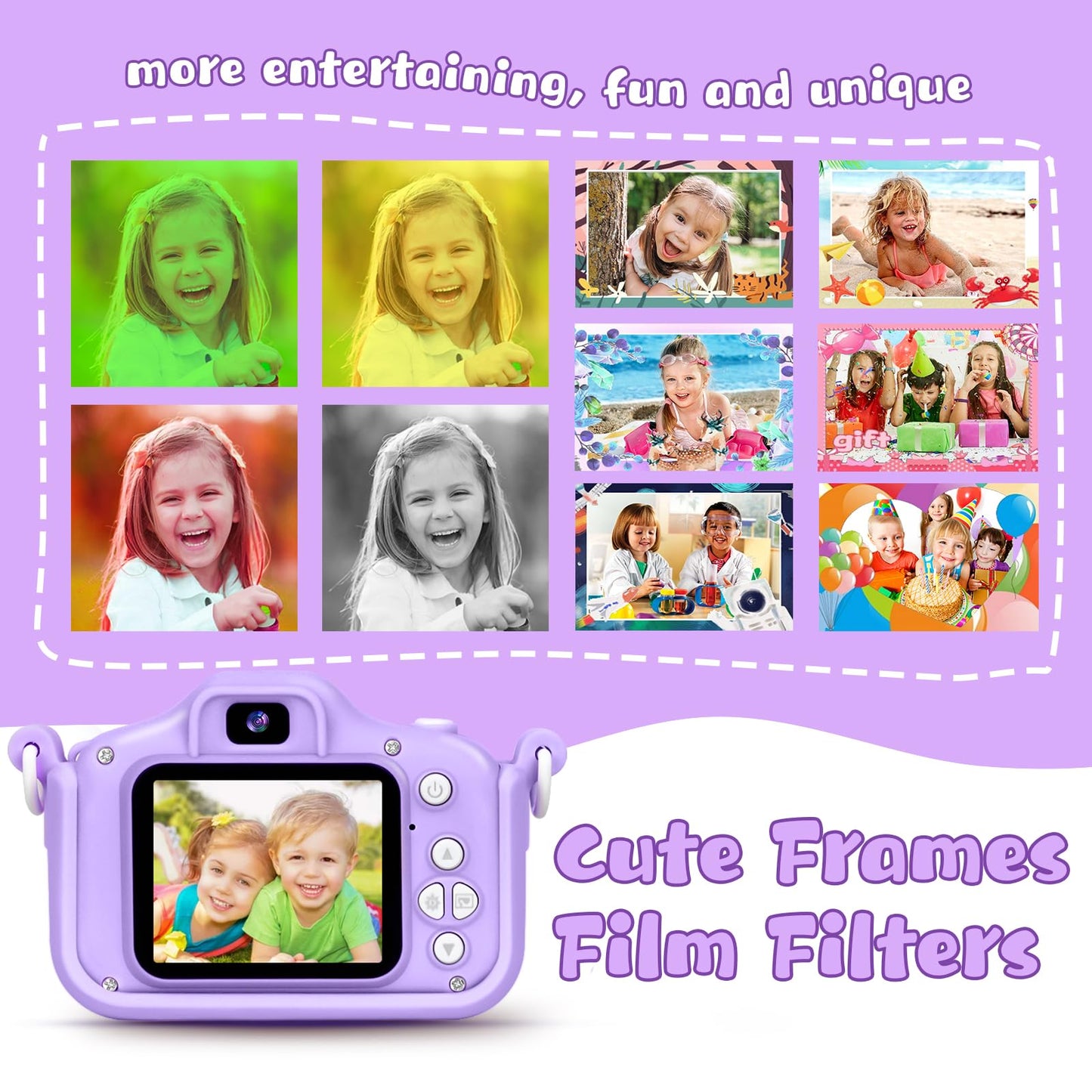 Shockproof kids video recorder demonstrating durability against accidental drops