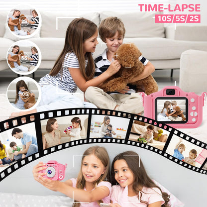 A lifestyle view showcasing the lightweight, portable design of this photography camera tailored for tiny hands.
