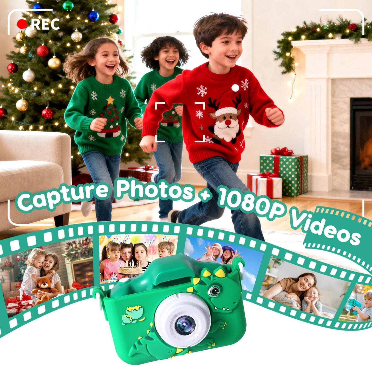 Kidz Kamz kids photography toy side view highlighting the micro storage card installation slot.