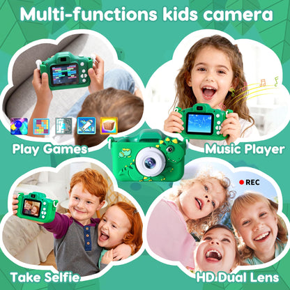 Kidz Kamz shockproof toddler camera surviving an accidental drop test onto soft grass.