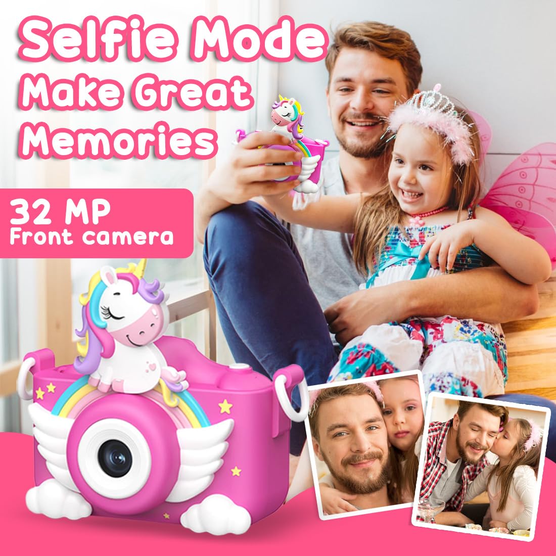 Wembley interactive mini photo camera with thirty two gigabyte card