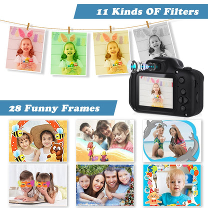 Zeacool digital camera for kids being held by child showing its compact lightweight size