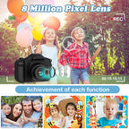 Zeacool kids video camera showing the shockproof black silicone cartoon protector shell detached