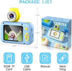 ARNSSIEN children's camera demonstrating the interactive photo frames and creative filters mode