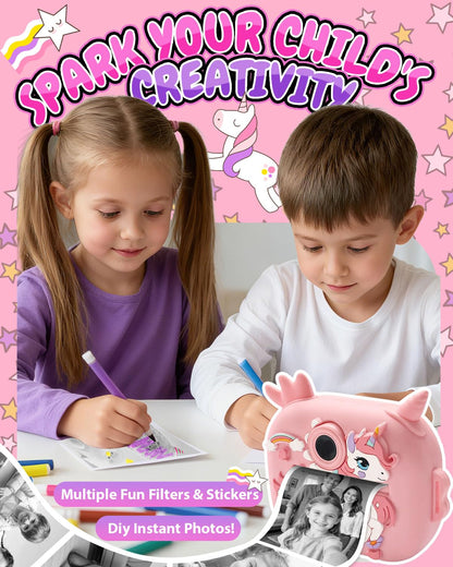 Torlaist toddler video toy camera angle emphasizing the USB-C charging port and lightweight body.