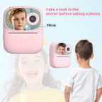 DIGITHINK youth digital video camera back view showcasing the dual selfie lens layout and controls